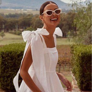 Tie strap white dress NWT